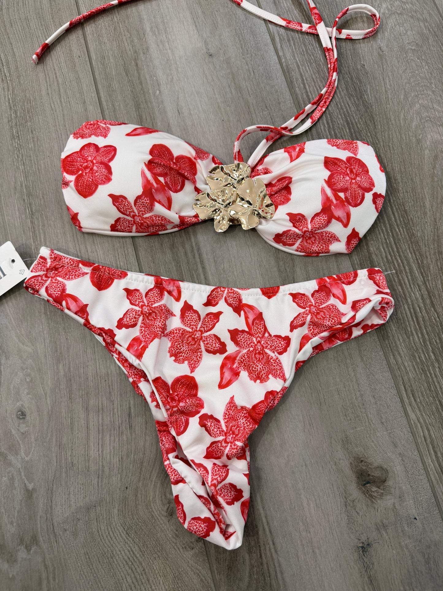 ‘Tropical Babe’ 3 részes világos bikini-cover szett