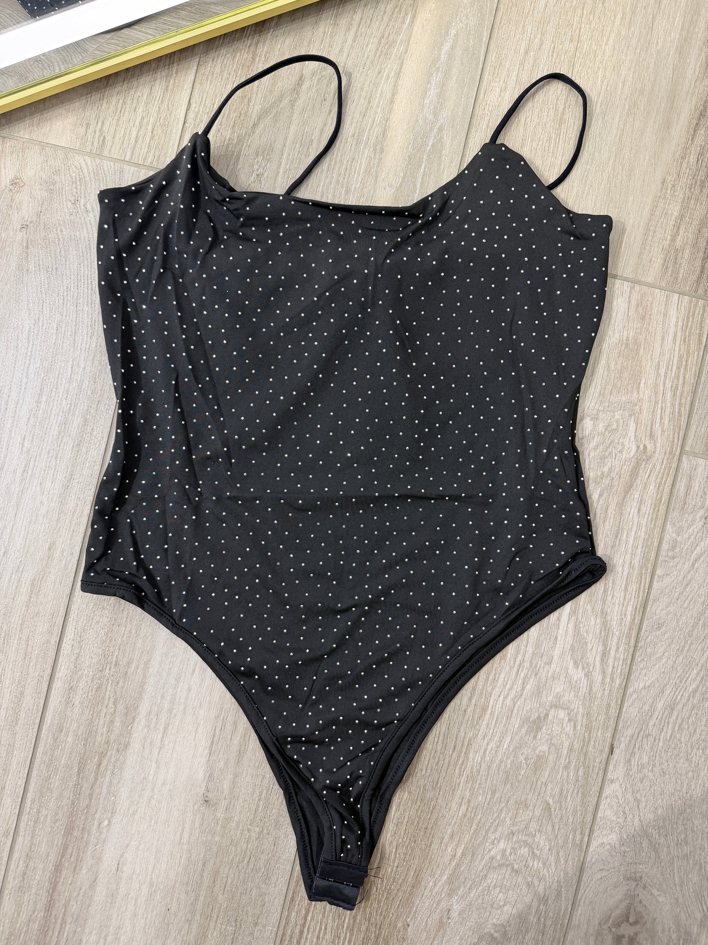 ‘Sparkle' fekete strasszköves body