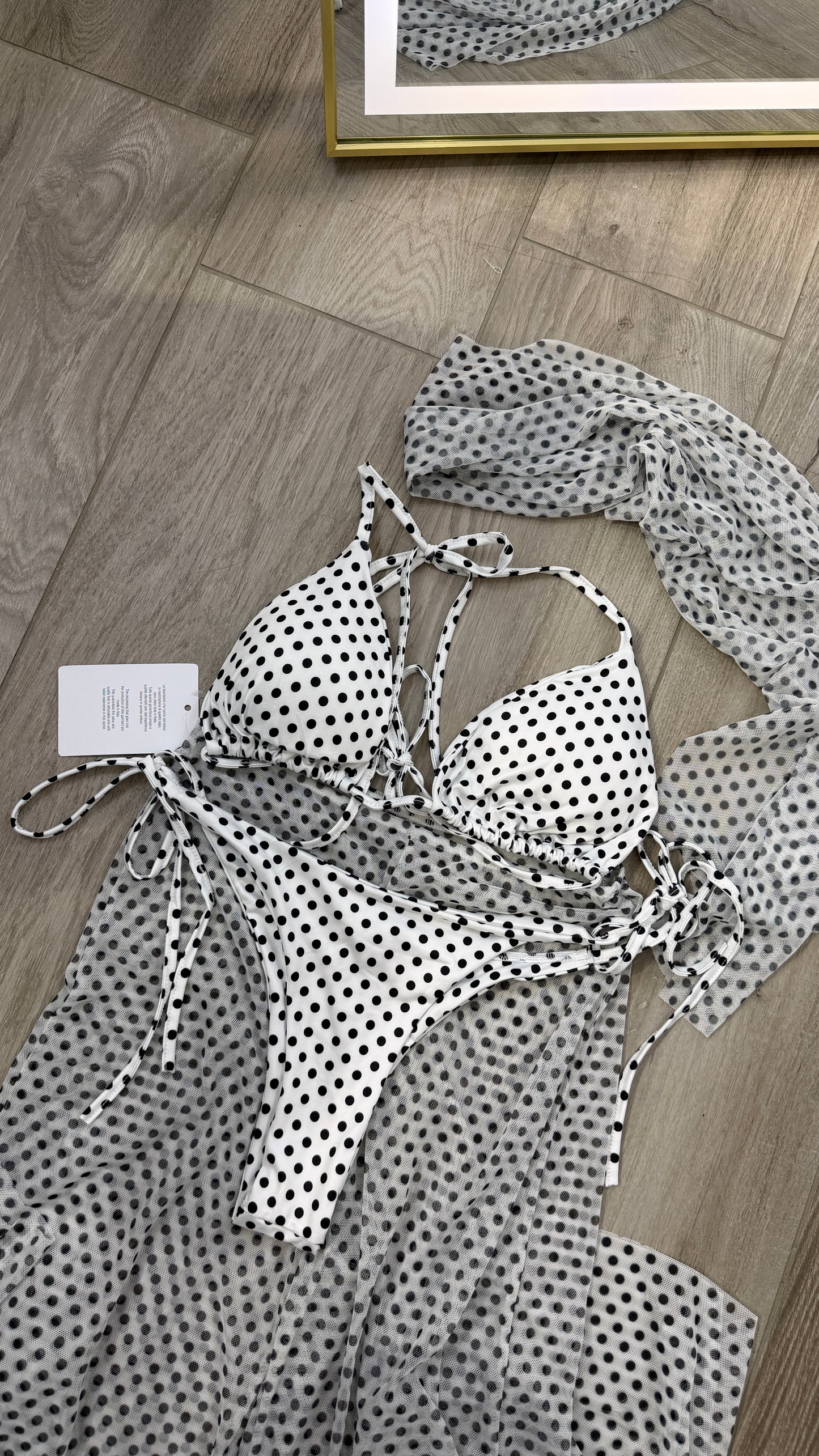 ‘Polka Princess’ 4 részes világos bikini-cover szett