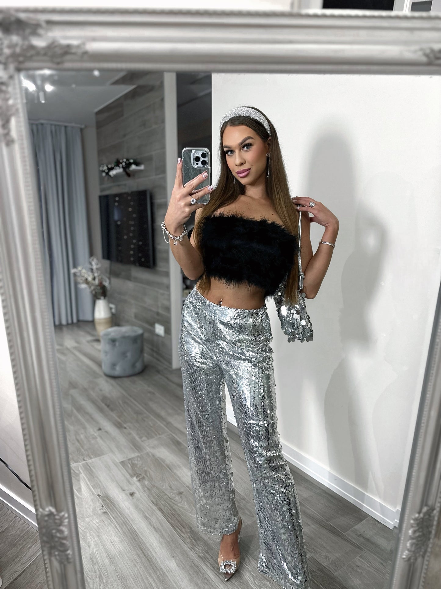 'Angel' fekete tollas top