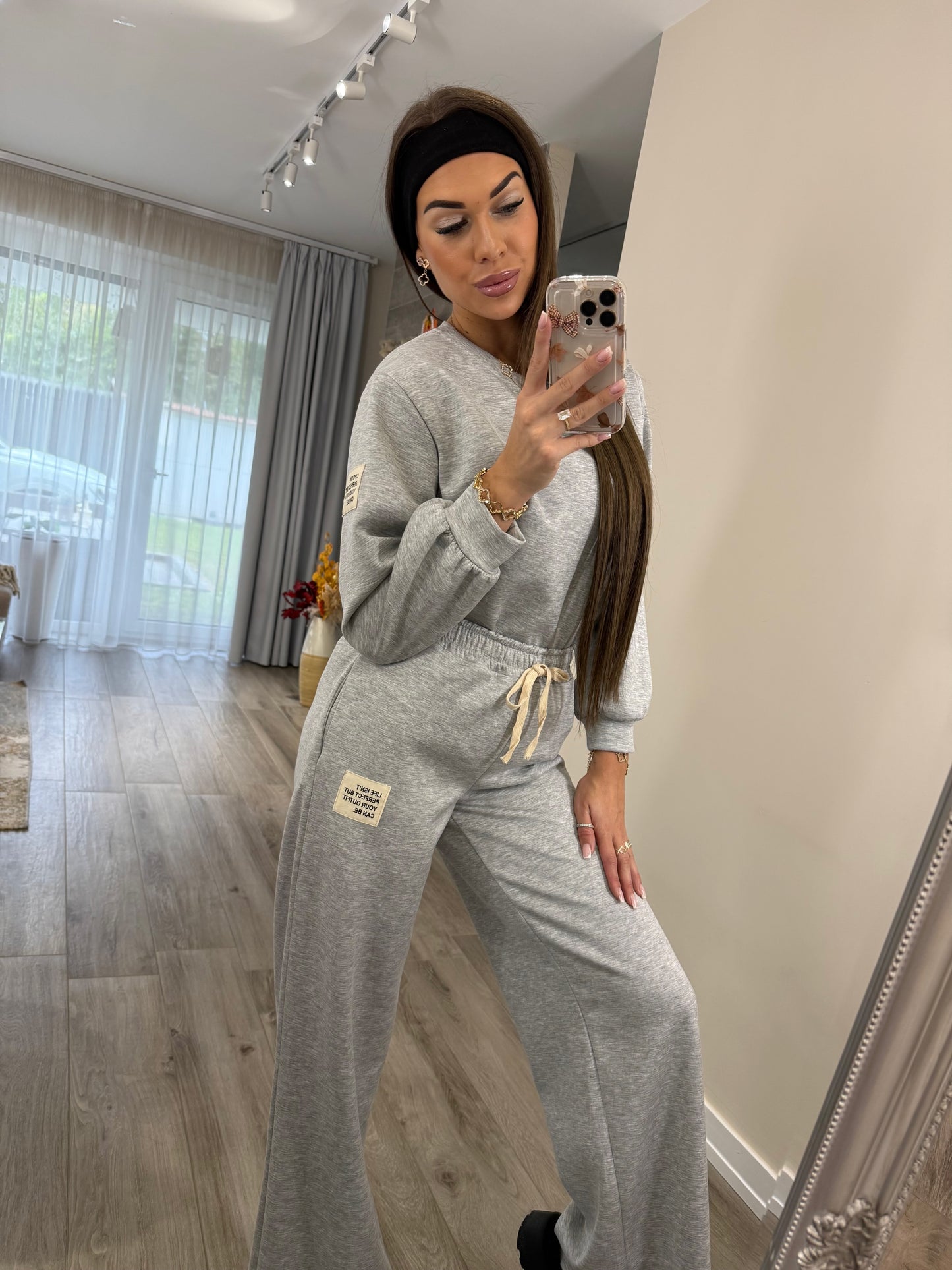 ‘Cozy Baby' szürke puha szabadidő szett