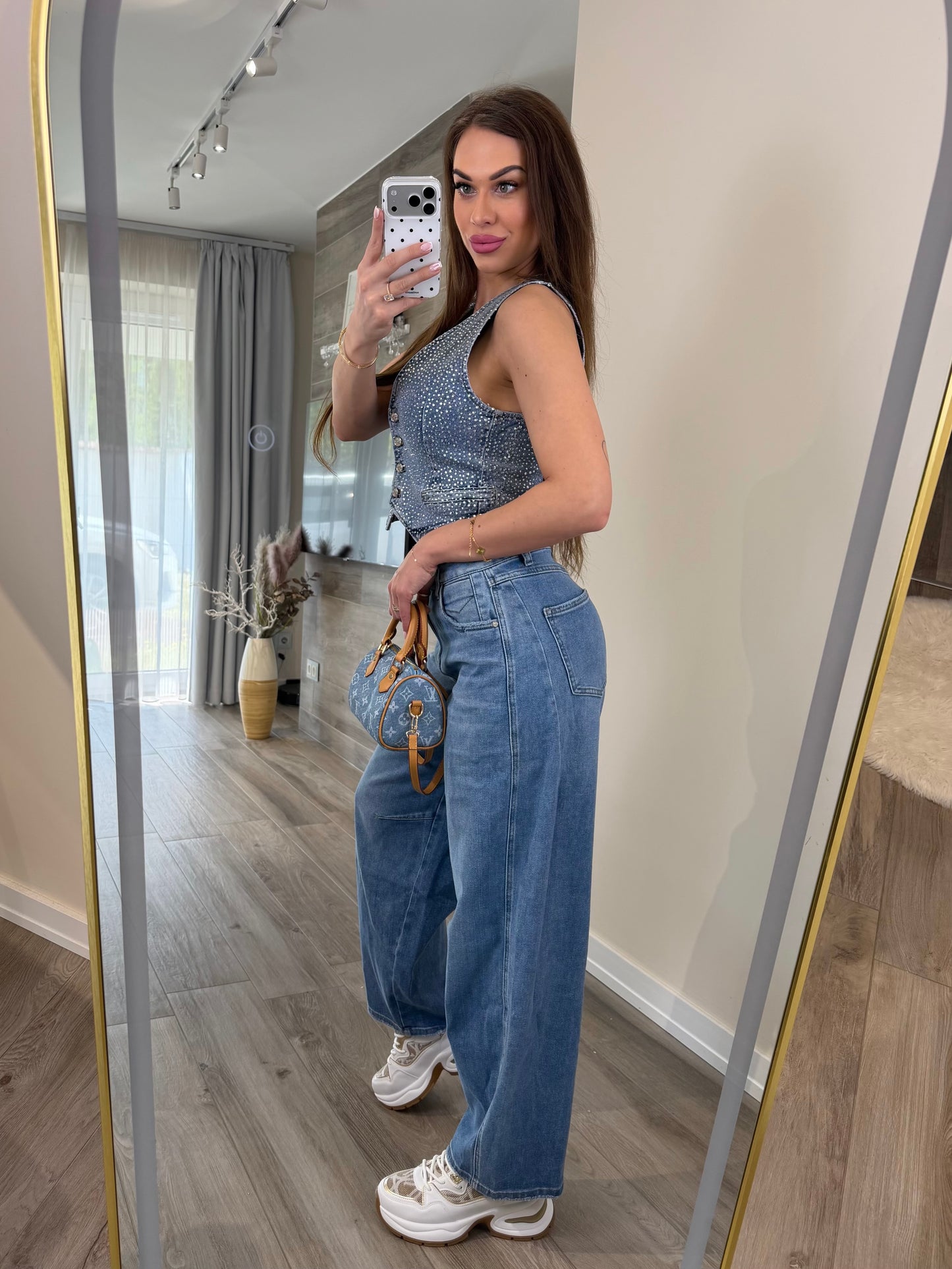 'Crystal Rodeo' rhinestone denim vest