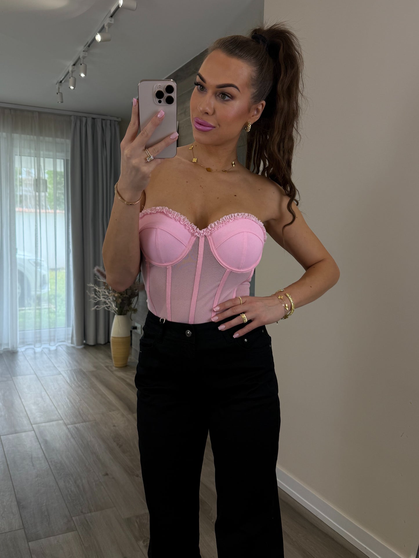 'Pretty in Pink' pink corset
