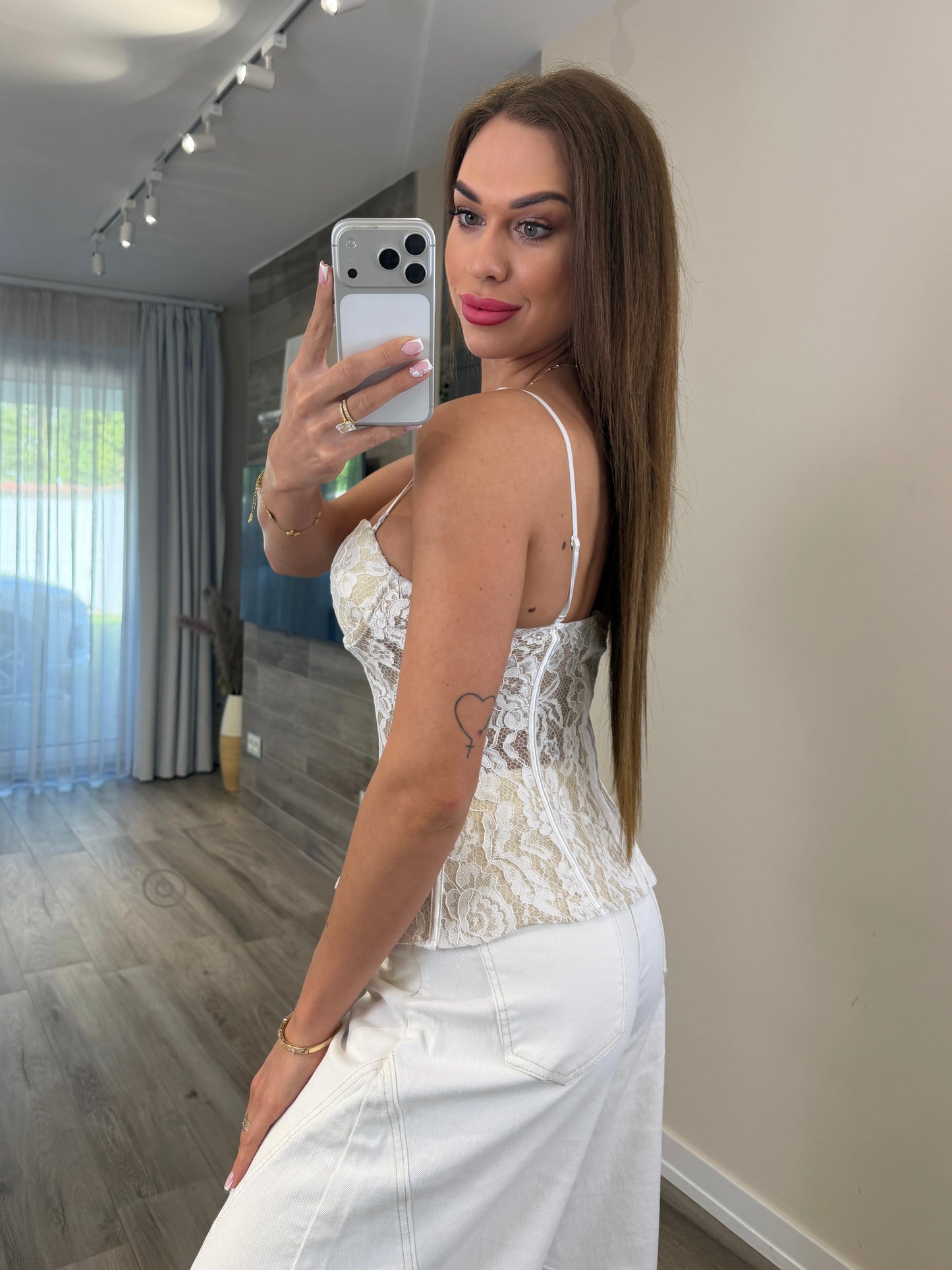 'Heavenly Fit' white corset