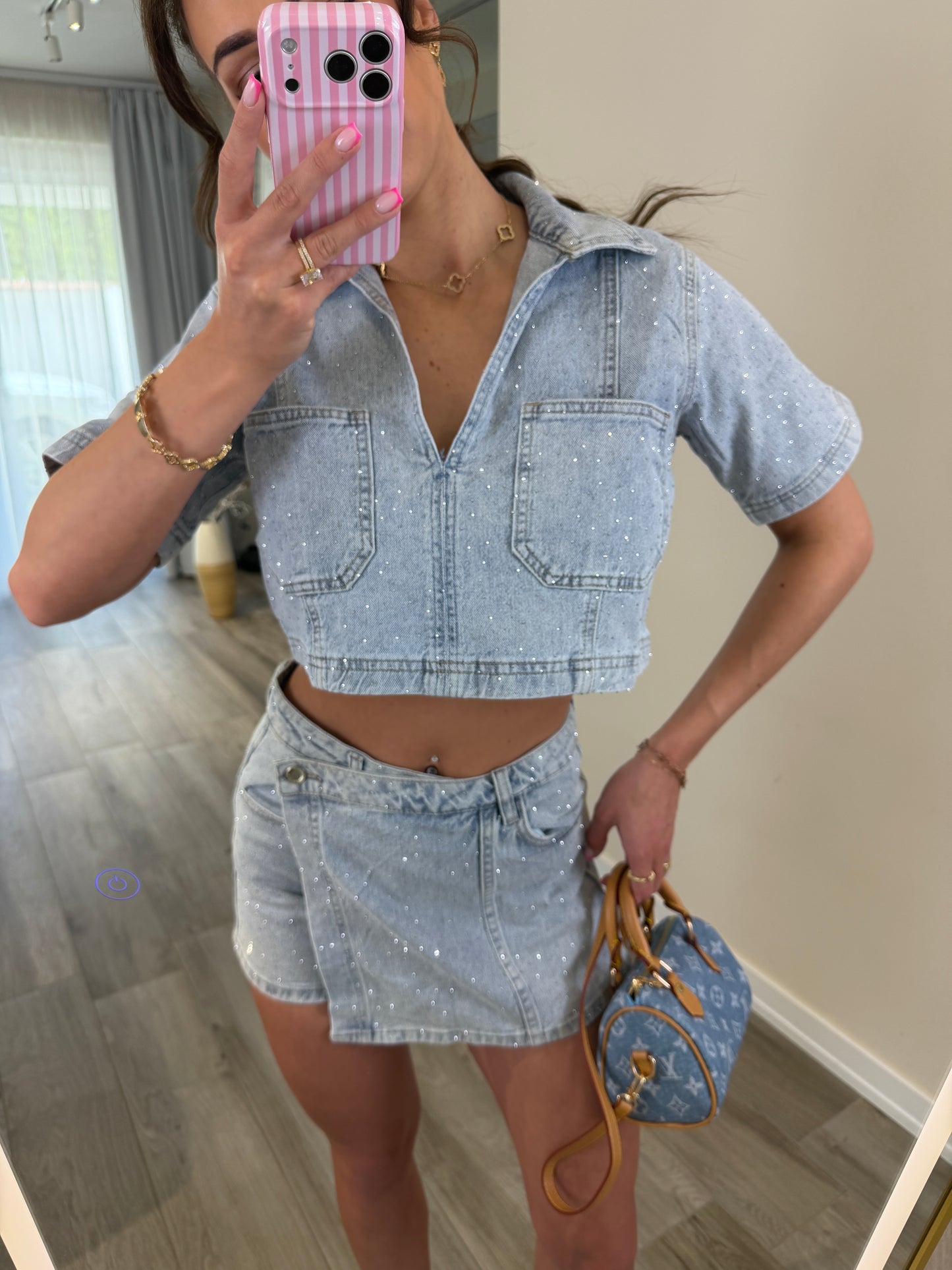 'Crystal Denim Darling' denim top
