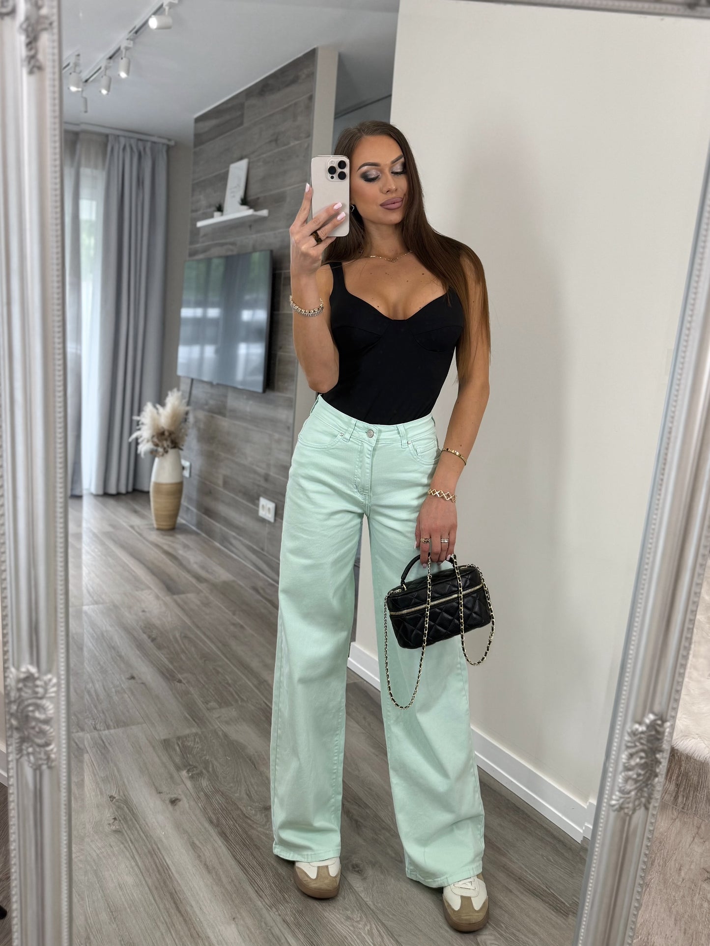 ‘Mint to be' menta farmernadrág (Wide leg)