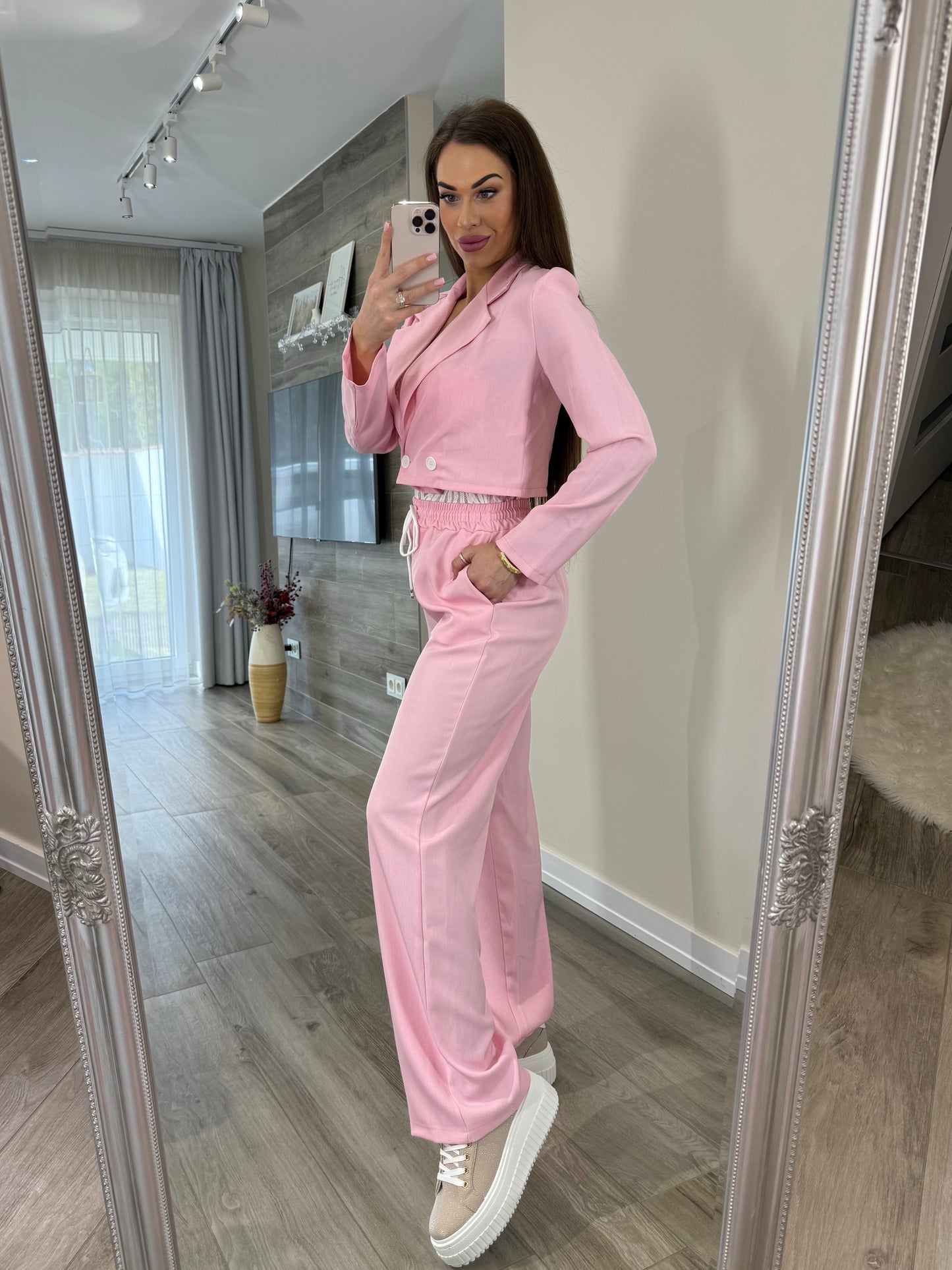 ‘Office Diva' pink blézer szett
