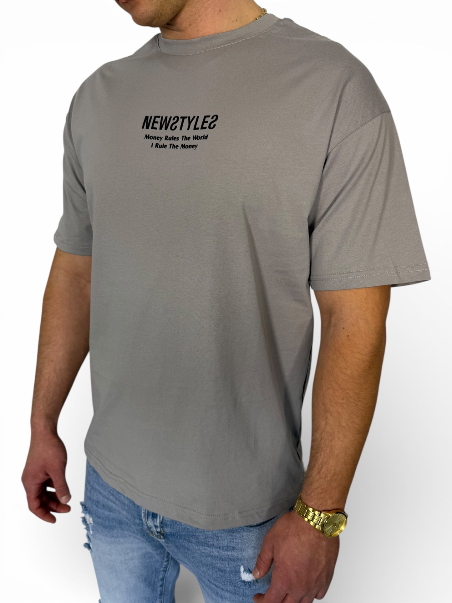 GENTLEMAN "Money Rules" Grey T-Shirt (Baggy fit)