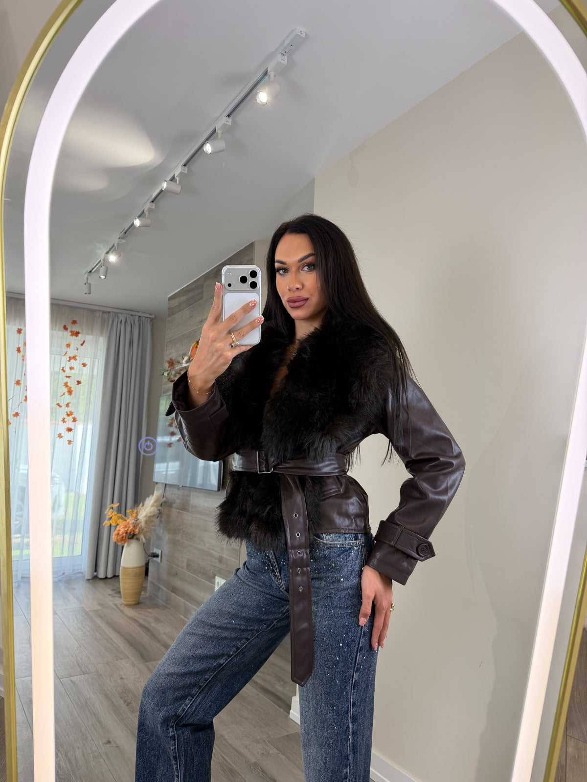 'Fur Ever' barna szőrmés bélelt műbőr kabát PREMIUM-LIMITED