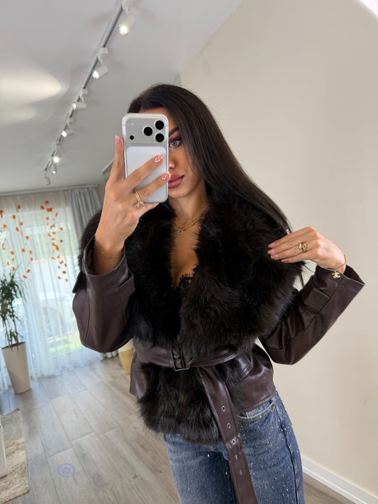 'Fur Ever' barna szőrmés bélelt műbőr kabát PREMIUM-LIMITED