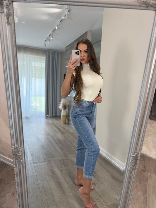 ‘Blue Crush' farmernadrág (Mom fit)