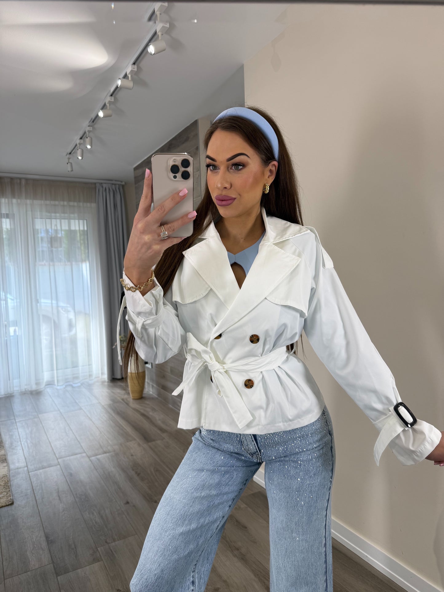'Trench' white jacket