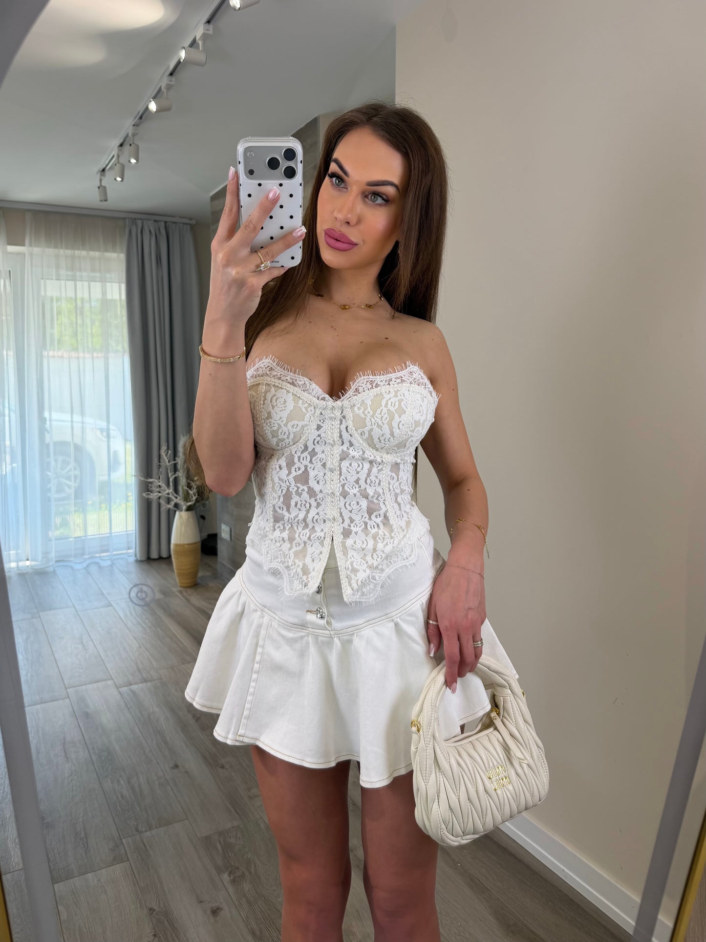 'Romance NEW' white top