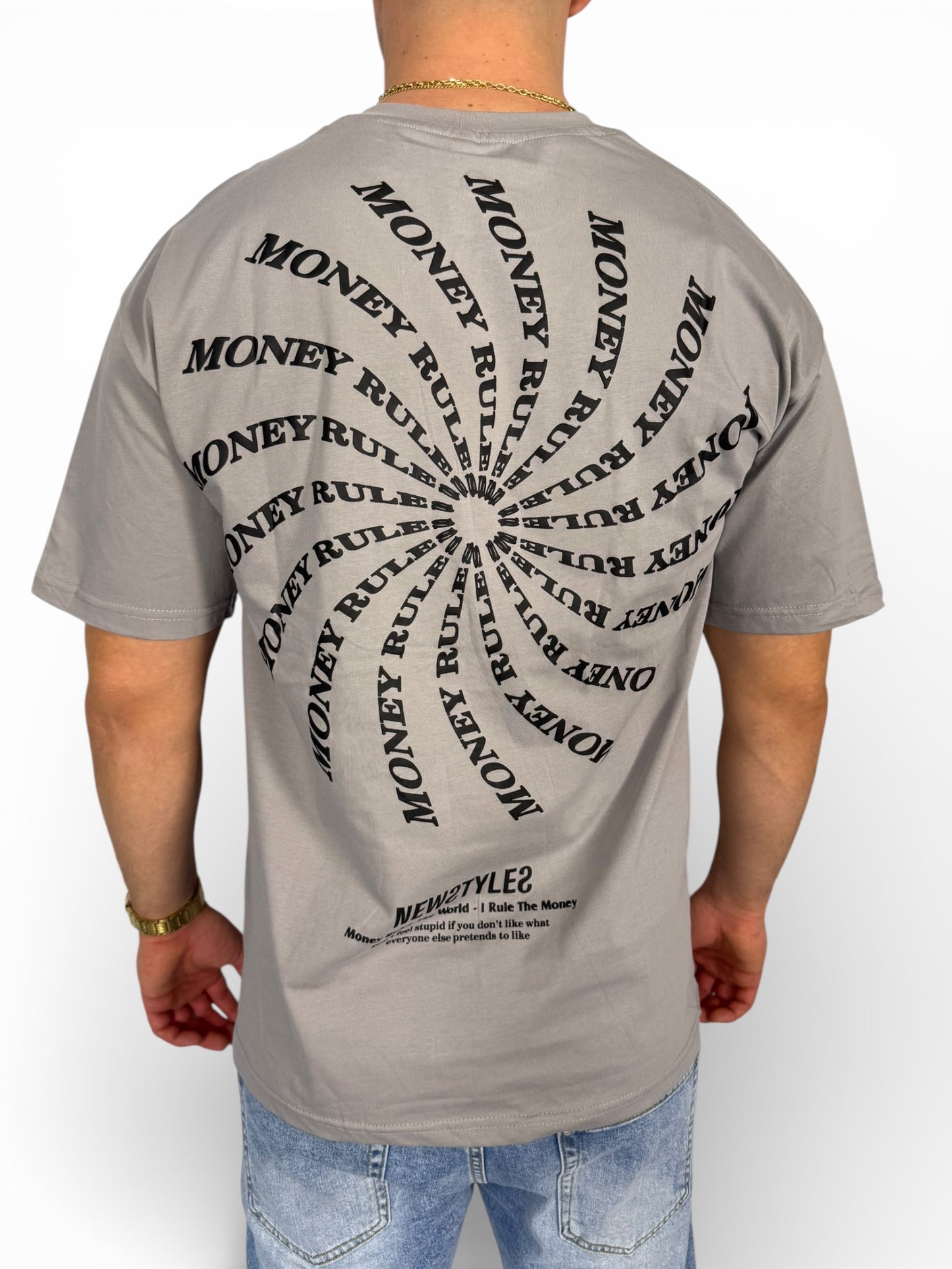GENTLEMAN "Money Rules" Grey T-Shirt (Baggy fit)