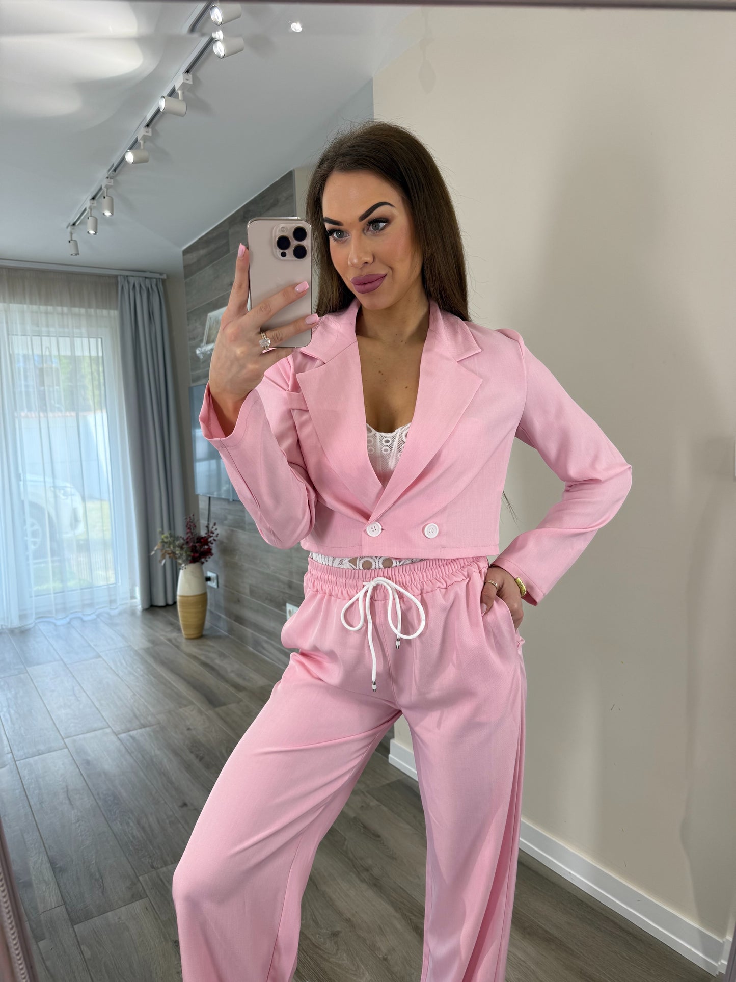 ‘Office Diva' pink blézer szett