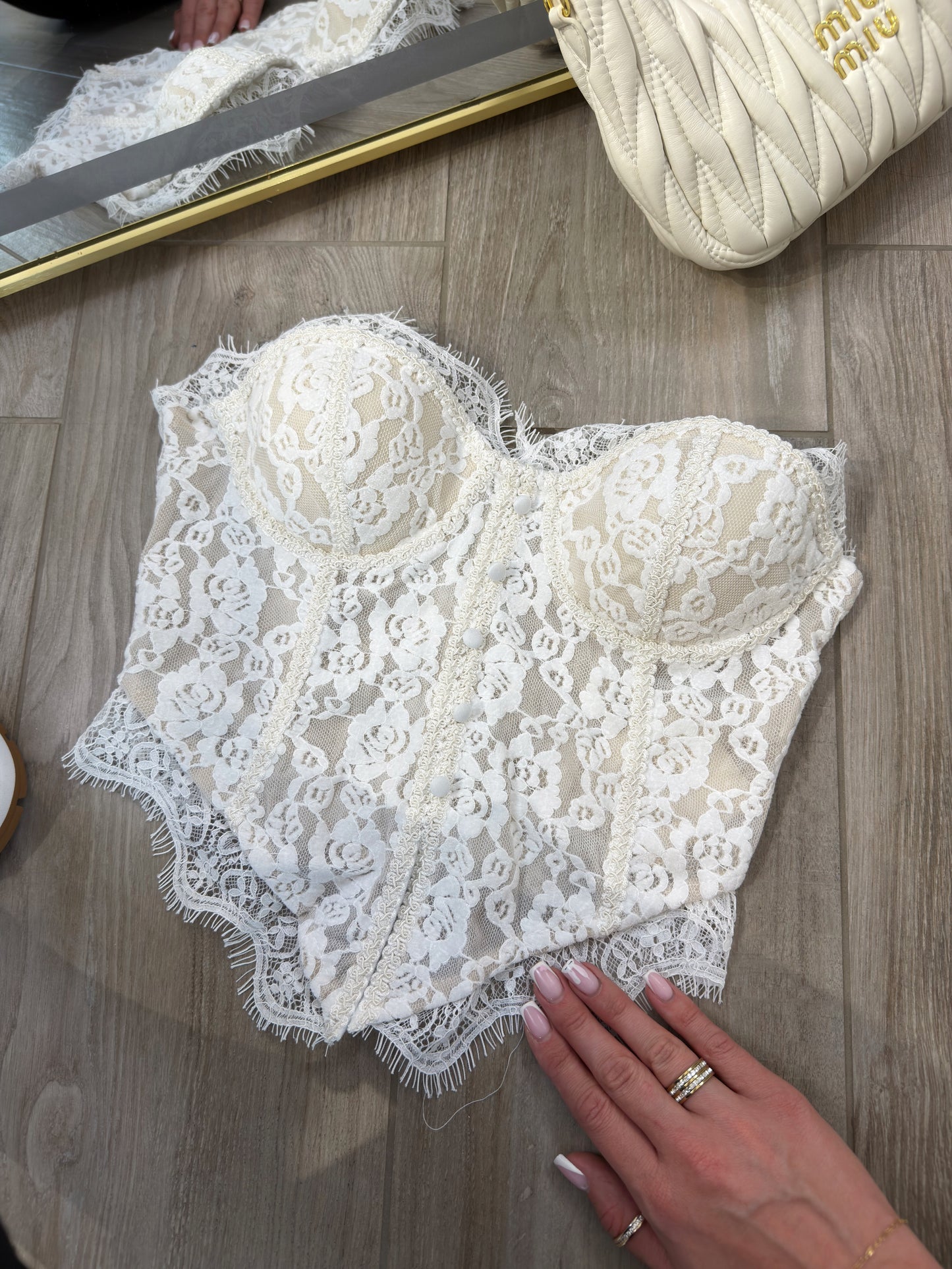 'Romance NEW' white top