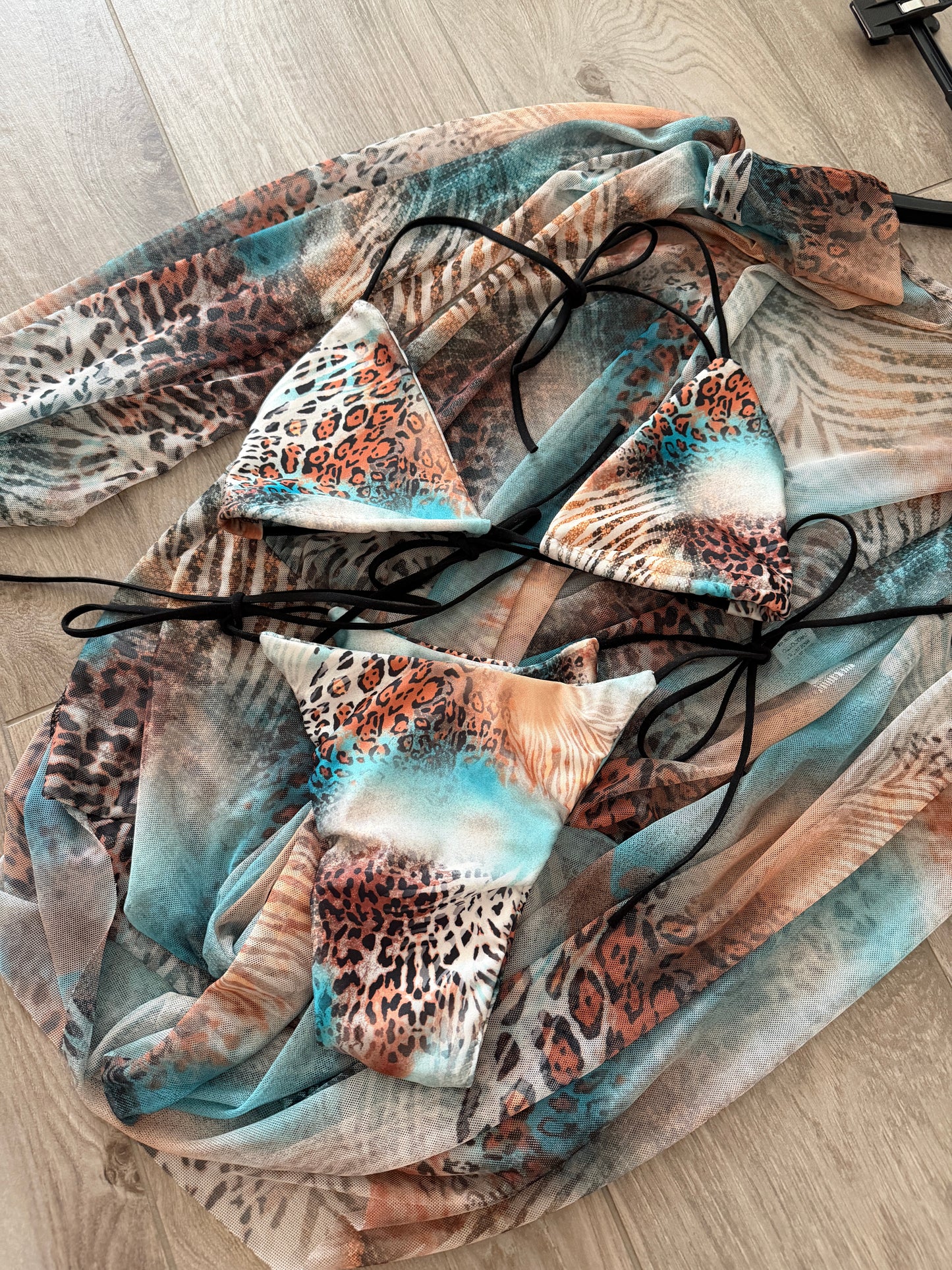 ‘Safari Nights’ 3 részes bikini-cover szett BLUE